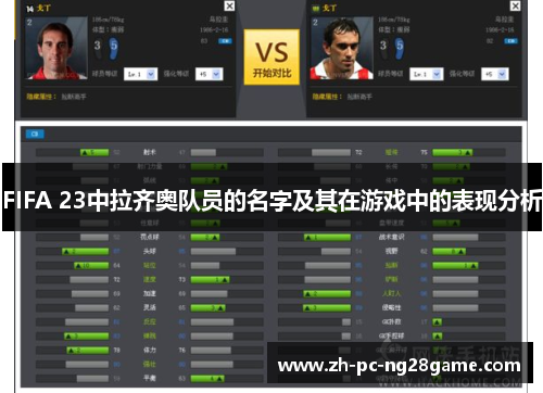 FIFA 23中拉齐奥队员的名字及其在游戏中的表现分析