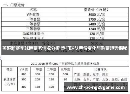 英超新赛季球迷票务情况分析 热门球队票价变化与购票趋势揭秘